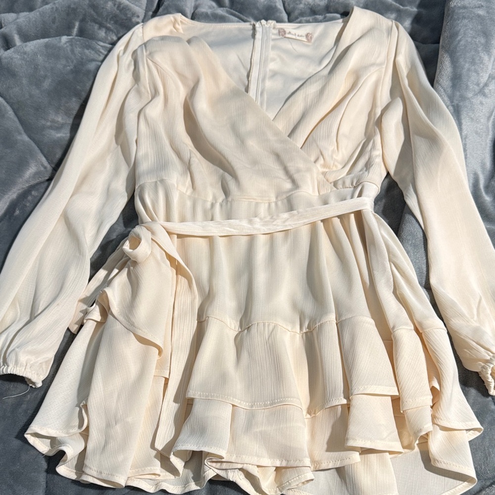 Altar'd State Cream Layered Romper
